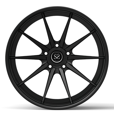la aleación negra de Mercedes Benz Forged Wheels Custom Aluminum del satén 19x9.5 bordea 5x112