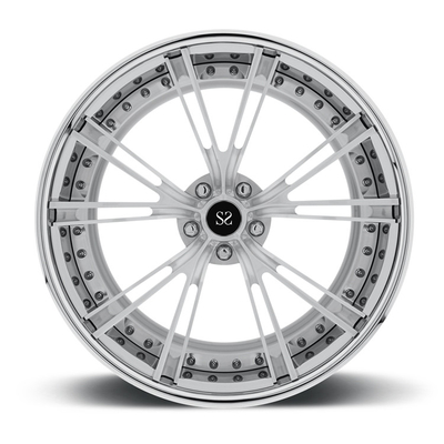 20x9 20x10.5 2PC forjó el Tesla Model de encargo de Chrome 5x120 de las ruedas de los bordes de la aleación de aluminio