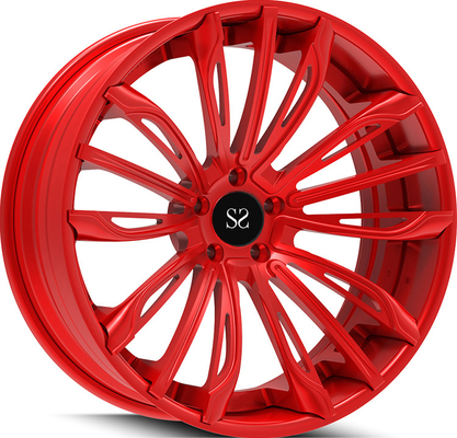 El caramelo de encargo 3PC rojo forjó las ruedas Audi S8 21x9.0 de la aleación de aluminio