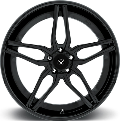 Black Spoke 1pc ruedas de aleación forjada 18 19 20 21 22 pulgadas PCD 5x120 llantas de lujo personalizadas