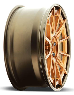 El labio de cobre del bronce del lustre del claro del lustre coche de 22 pulgadas bordea las ruedas para el F-16 del bmw x6