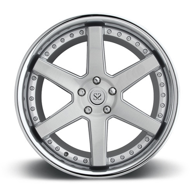 2-piece forjó al proveedor de la rueda de coche fabrica todo el tipo de aleación de aluminio del borde 5x112 6061-T6 de la rueda del mercado de accesorios