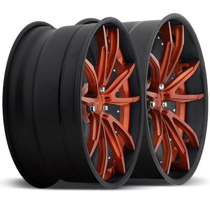 Para el negro brillante GTR de los bordes del precio 22 del mejor 5x114.3 de Nissan trabajado a máquina modificó 2 pedazos para requisitos particulares forjados las ruedas de la aleación