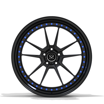 Bordes de aluminio de la rueda del vehículo de pasajeros de Audi Satin Black Alloy Wheels