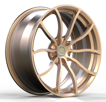 El oro pintó las ruedas forjadas de una pieza 20X9 para BMW 520d F10 2014