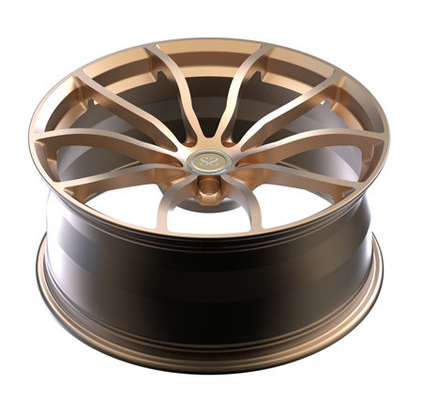 El oro pintó las ruedas forjadas de una pieza 20X9 para BMW 520d F10 2014
