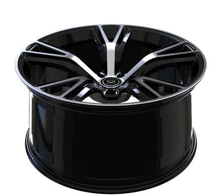 la aleación de aluminio de una pieza de 22x9 22x11 forjó la rueda de cara trabajada a máquina negro brillante para los bordes del coche del Bmw M6