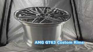 Llantas forjadas de 2 piezas personalizadas pulidas de 22x10 y 22x12 para AMG GT63