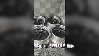 BMW X5 M F95 Llantas personalizadas de 2 piezas con borde pulido y negro brillante