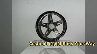 Llantas forjadas personalizadas de 2 piezas con disco de bronce oscuro y barril negro de 18"~24"