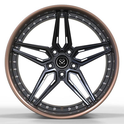 2PC de encargo forjó las ruedas de la aleación de aluminio bordea 22 pulgadas para Lamborghini Urus 1200kg