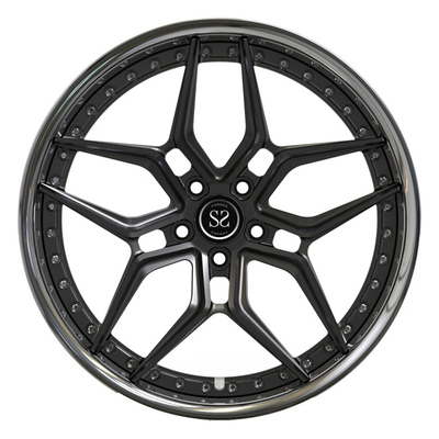 20inch Matte Black Disc Forged ruedas pulidas bordes de lujo de Audi RS6 del labio de 2 pedazos