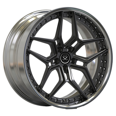 20inch Matte Black Disc Forged ruedas pulidas bordes de lujo de Audi RS6 del labio de 2 pedazos