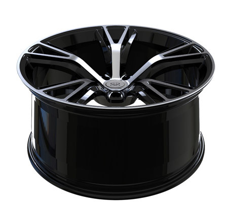 Ruedas de aluminio de 20 pulgadas con cara maquinada negra para llantas forjadas de automóviles concave profundo BMW
