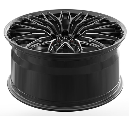 Bugatti Veyron ruedas de aleación de aluminio forjado Staggered 20 y 21 &quot;brillo negro