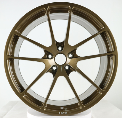 borde forjado de una sola pieza de bronce de la rueda de 19 pulgadas para el coche de competición Porsche 991 5x130