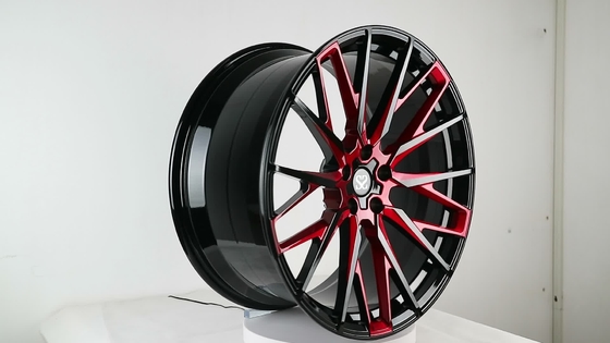 el borde forjado rojo escalonado pulgada de la rueda de la llama 21*10 cutomize el diseño para el Benz