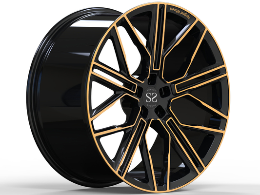 El negro del Bmw X5 y el 1 pedazo de bronce 17inch forjaron la aleación de gama alta del diseño de las ruedas