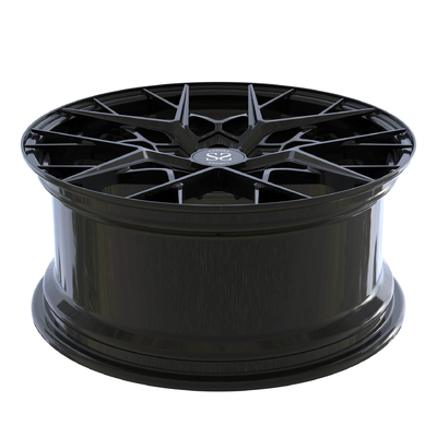 El negro brillante 2 pedazos forjó la aleación de aluminio del barril del disco de ruedas los bordes del coche de 19 pulgadas Rs3