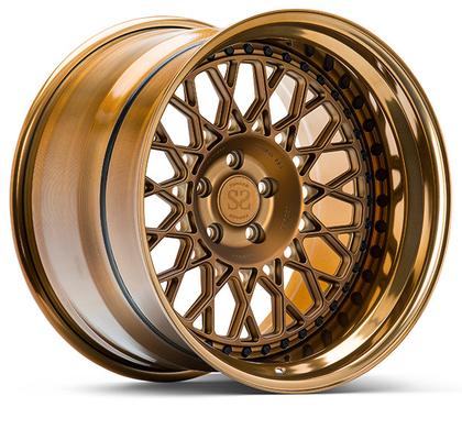 El estilo de Vossen 3 pedazos forjó las ruedas que 20inch pulió el bronce para los bordes de lujo del coche