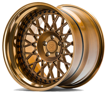 El estilo de Vossen 3 pedazos forjó las ruedas que 20inch pulió el bronce para los bordes de lujo del coche