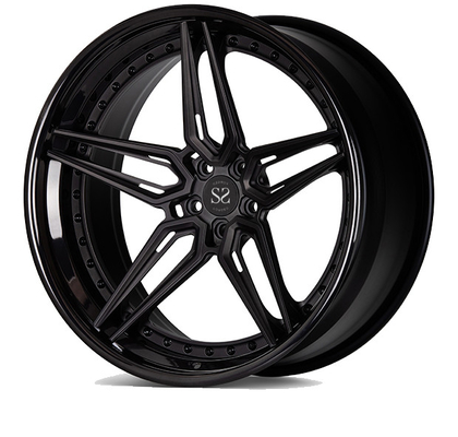 El estilo de Vossen de 3 pedazos forjó el negro brillante de las ruedas 19inch para los bordes de lujo del coche