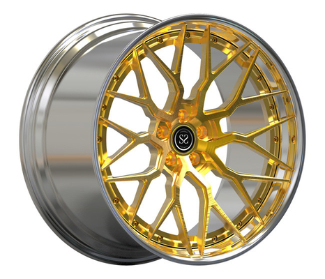 Escalonado 2 pedazos 21x10 forjó las ruedas que la parte posterior del frente 22x12 pulió Ferrari 812 bordes