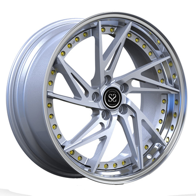 Los discos de plata 2 labios polacos 20inch de las ruedas de la PC para Volkswagen T5 forjaron bordes rotatorios