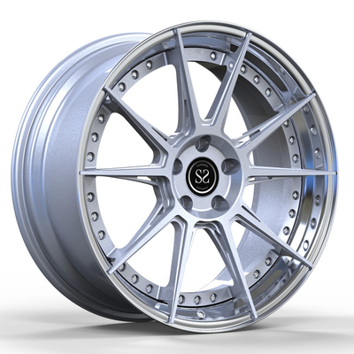 Los discos de plata 2 que la PC 20inch rueda los labios polacos para Volkswagen T6 forjaron bordes de encargo