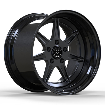 el labio grande forjado 2 pedazos del paso 20inch bordea el lustre Matte Black For Porsche Cayman de las ruedas