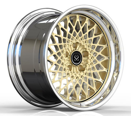 Los labios forjados polacos del paso de 2 pedazos bordean el oro del transporte GTA 18x10.5 de Pontiac