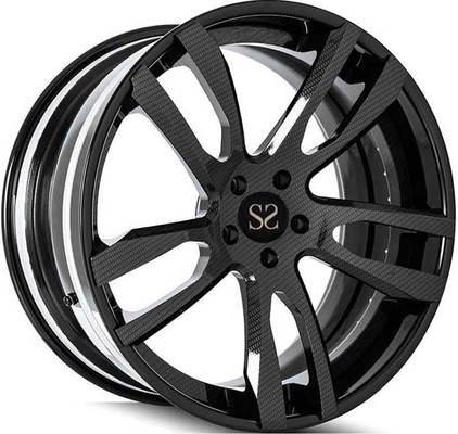 La cara negra 3PC forjó las ruedas de aluminio Ford Mustang 20x9.5 de los bordes | 20x12.5