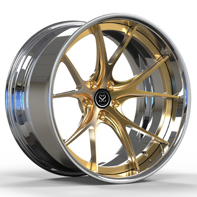 Los altos labios polacos 2 pedazos forjaron el oro del cepillo de Rim For Audi RS6 20inch de las ruedas