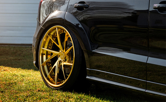 Los altos labios polacos 2 pedazos forjaron las ruedas para los bordes de encargo del oro del cepillo de Audi RS6 20inch