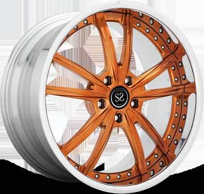 Matt Brown Custom 2 pedazos forjó las ruedas 21x9 5x112 para Audi S8