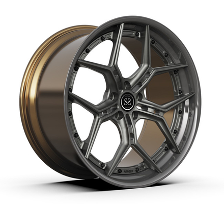 2 pedazos 5X112 forjaron el metal cepillado del centro de ruedas pulieron BMW de bronce X6 M Rims 20 pulgadas