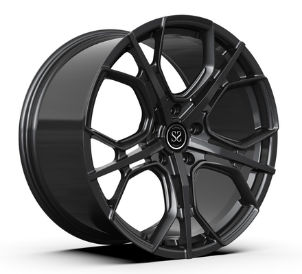Los labios pulidos 1 pedazo forjaron los bordes Monoblock Matte Black 20inch Porsche 911 ruedas cóncavas