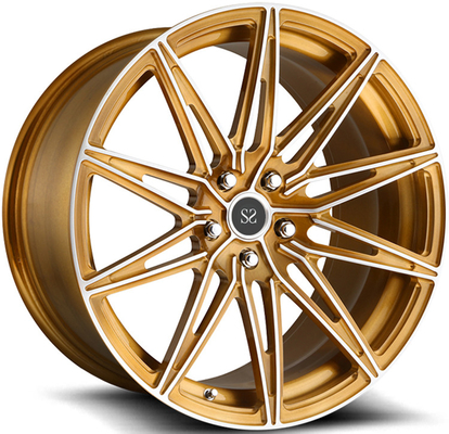 5x112 Audi R8 1 pieza de ruedas forjadas 18 19 20 21 22 pulgadas cara de la máquina amarilla