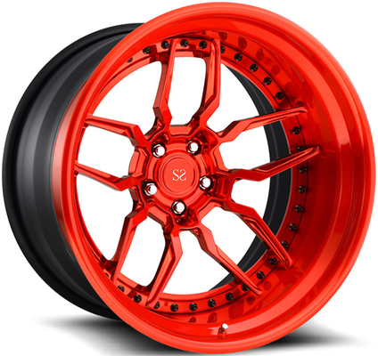 3 PC 5x120 BMW E90 320i ruedas 18 19 20 21 22 pulgadas cara de la máquina roja forjado aleación llantas personalizadas