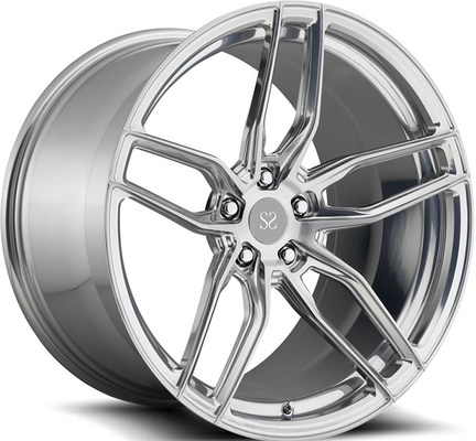 Para el Audi A6L 5x112 Silver Machine Face 18 19 20 21 22 pulgadas 1-PC de aleación forjada ruedas personalizadas
