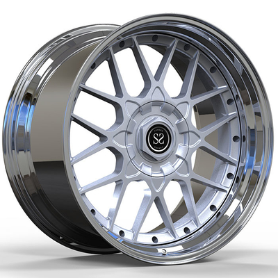 BMW M3 2016 Año Custom Forjado 2-PC Cinturones 20x9.5 y 20x11 Polished labio + Disco de Plata