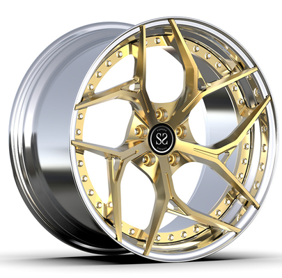 Clasificación S E63s W213 21x9.5 y 21x11 Relieves de 2 PC pulidos en oro personalizados