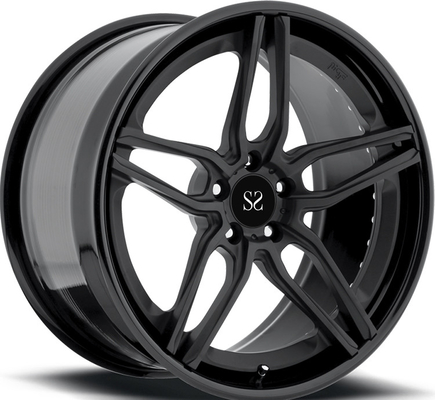 Barril negro para ruedas A8 21 pulgadas 2-PC Forjado de aleación de llantas personalizadas