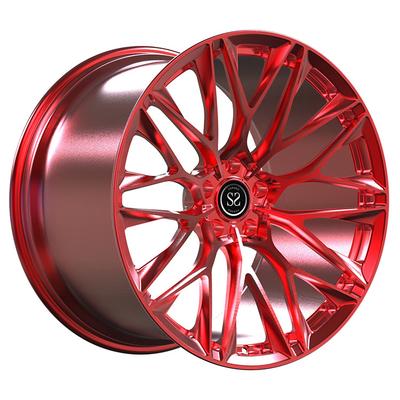 SLS AMG Negro serie 20x11 y 21x13 Personalizado 1 pieza de llantas forjadas Caramelo Rojo