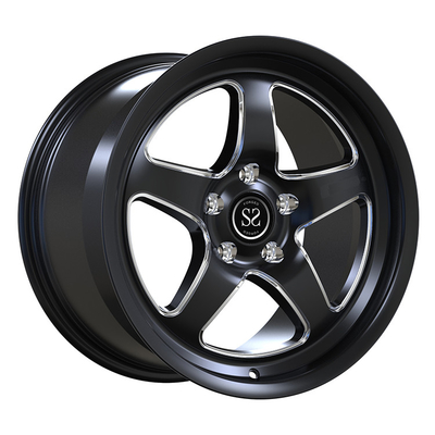 Audi A6 C8 2018-2023 20x8.5 Brillante negro fresado 1 pieza llantas forjadas