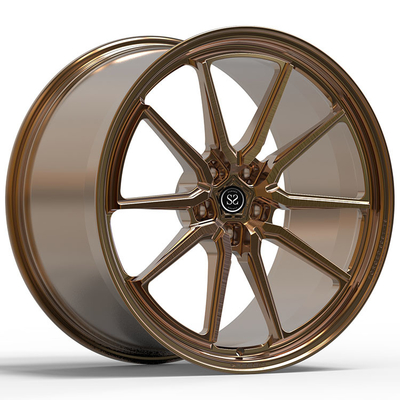 G70 BMW 760 Personalizado con llantas forjadas de 1 PC 22x9.5 y 22x11 Bronce Brillante