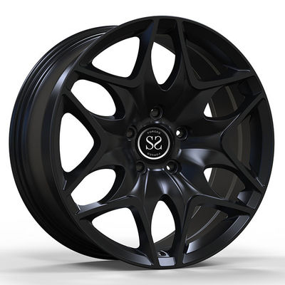 VW ID Buzz Forjado a medida con llantas de 2 PC 22x9.0 y 22x10.5 Negro satinado