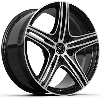 SLS AMG 1 pieza de ruedas forjadas personalizadas Brillo Negro Facial pulido 20x10.5 y 21x12