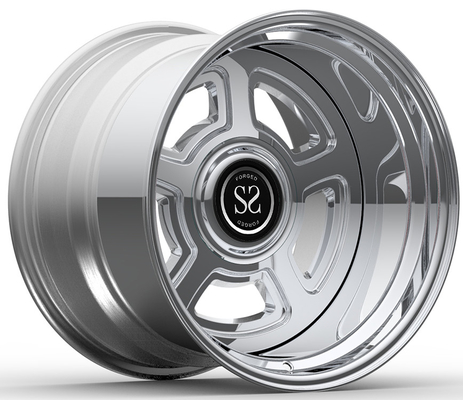 3 llantas personalizadas 18X8 y 18X12 pulidas para cargador Dodge 1968