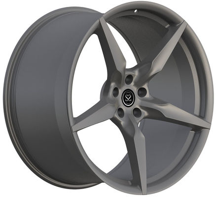 Ferrari 812 Gris Satinado Llantas Forjadas de 1 Pieza 20x10 y 20x11.5 Montaje Escalonado en Aleación de Aluminio 6061 T6